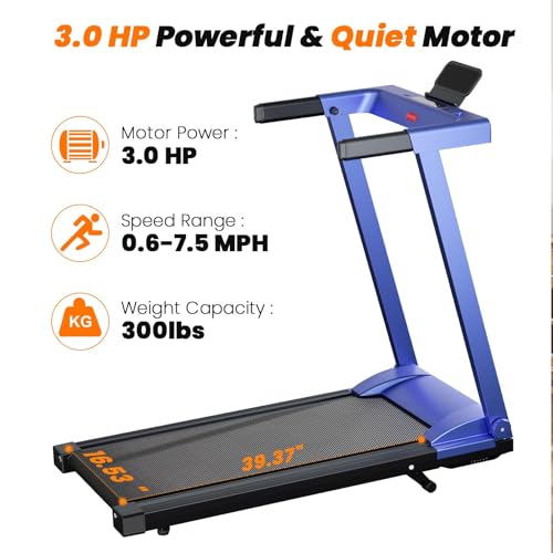 Image of Treadmills for Home, 4-in-1 Foldable Treadmill with Incline, 300 LBS Capacity Running Treadmills for Home Small Spaces with Handles