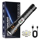 【業界強化版 2つのスイッチ 超遠射】超高輝度 懐中電灯 led ライト 9500ルーメン ハンディライト Type-C 2.0 USB 超強力 最強 手持ち 充電式 ハンドライト 軍用 フラッシュライト 明るい 軽量 電池式 ズーム6モード調光 作業灯 電力表示 大容量 モバイルバッテリー機能 IPX6防水 防災 携帯 地震 停電対策 応急手当品 登山 ランタン 夜釣り キャンプ アウトドア