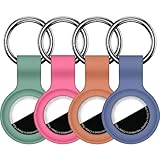 Linsaner Case for AirTag 2nd Gen (2026) & 1st Gen, Silicone Holder Keychain Key Ring, Protective Cover for Air...