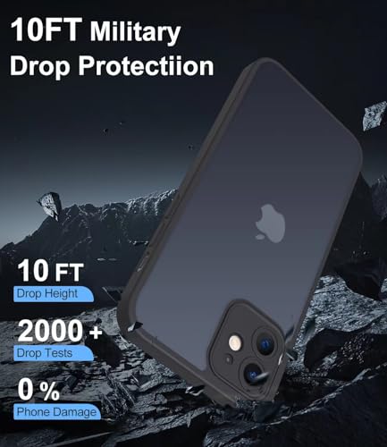 Mootobo iPhone 12 Case 6.1 inch, Military-Grade Protection 360° Full Body Frosted Translucent Back Phone Cover - Image 4