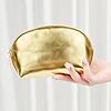 Trousse de maquillage polyvalente dorée pour femme - Grande capacité - Fermeture éclair #4