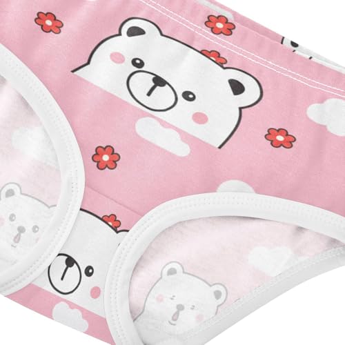 Cute Bear Pink Cute Panties Girl Toddler Girls Underwear Cotton Cartoon Briefs Undies Kids 2t4