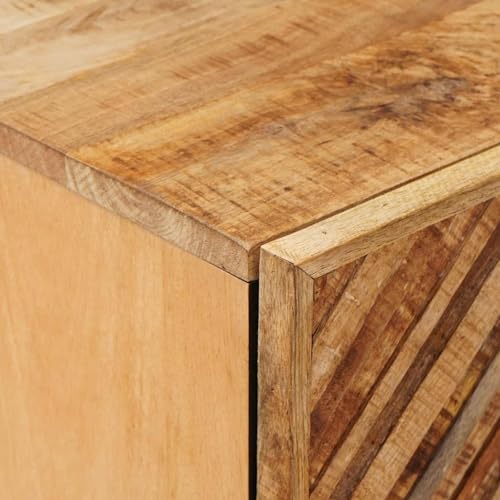 Mueble bajo para salón de madera marrón con cajón ideal como consola multimedia y HiFi 8