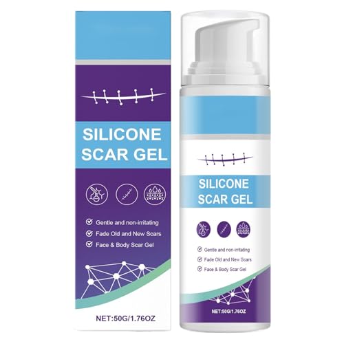 Gel Scar Away – 50 g de gel para cicatrices faciales, crema calmante después del entrenamiento cuidado nocturno rutina después del afeitado para casa y de viaje