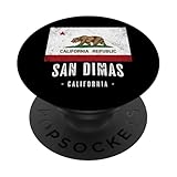 SAN DIMAS California | Cali City, CA USA Ciudad Bandera - PopSockets PopGrip Adhesivo