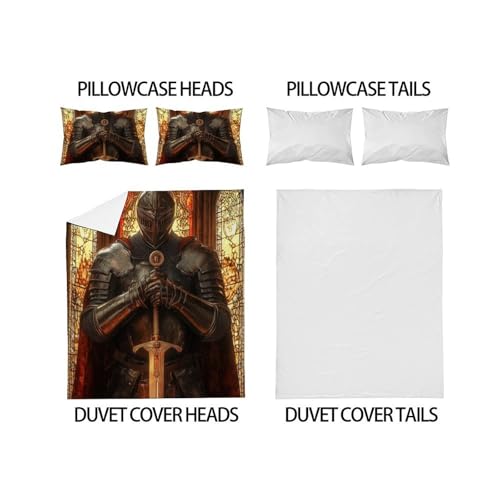 Housse de couette 200x200cm pour garçon avec 2 taies d'oreiller ensemble lit double 3D