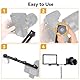 UTEBIT Dual Blitzhalterung 33cm/13 Zoll, Aluminium Blitzschiene mit 1/4 und 3/8 Schraube Kamera Flash Bracket mit Doppel Blitzschuh für DSLR Kamera, LED Licht, Mikrofon, Stativ Zubehör