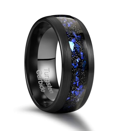 Alliance tungstène Nebula bague galaxie mate or au quotidien