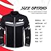 HWK Mesh Motorcycle Jacket Riding Air Motorbike Jacket Biker CE Armored Breathable (Large, Black)