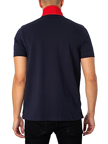 Gant Uomo Polo Regolare In Piquet A Contrasto, Evening Blue, L - 3
