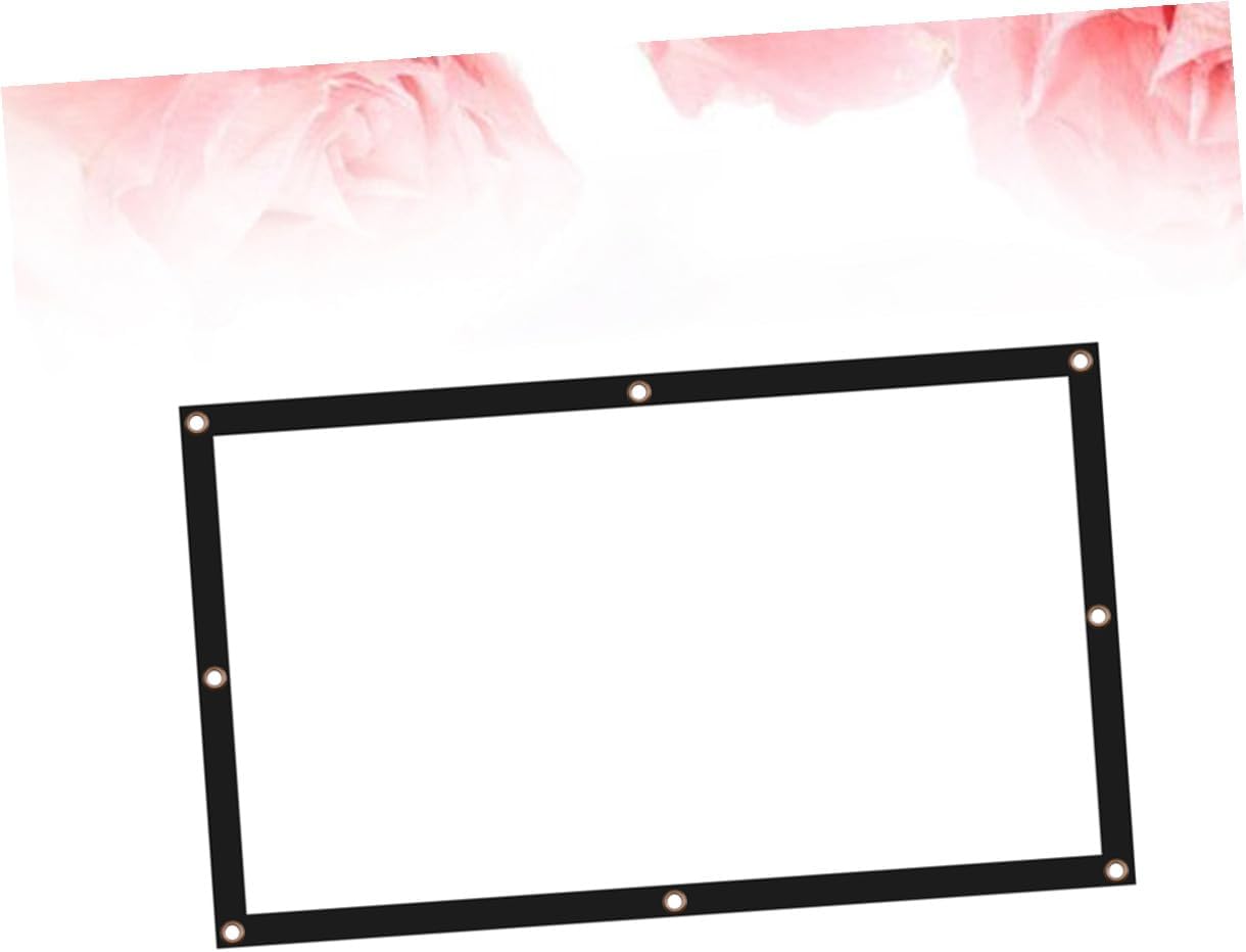 White High-end Fiber Projection Screen Professional Portable Projector Screen for Home Theater Office Classroom Easy Installation with Clear HD Image and Uniform Light Projection