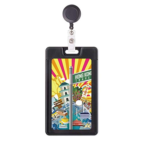 Étui rétractable pour badge Hong Kong anti-perte pour carte et passe