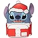 Produktbild Loungefly Lilo & Stitch Holiday Santa Stitch Mini Rucksack, Mehrfarbig, W 9" x H 10" x D 4.5", Loungefly Disney Lilo & Stitch Santa Stitch Mini-Rucksack  Entertainment Earth Exclusive