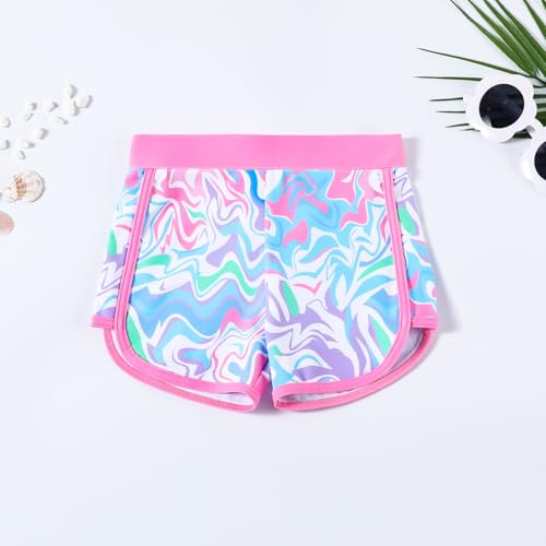 Image of Toddler Girls Long Sleeve Swimsuits Girl Swimwear Little Girls Swimsuits 2 Pieces Toddler Rash Guard Swimsuit Print