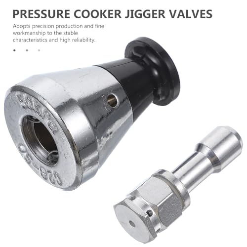 Válvula de alivio y tubo de escape para olla a presión 50kpa, válvula limitadora de presión de seguridad, repuestos para cocina, set de 2 piezas para mantenimiento de seguridad miniatura 3