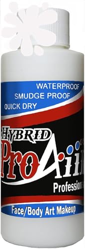 ProAiir Face and Body Painting Makeup - 4oz (120ml) White