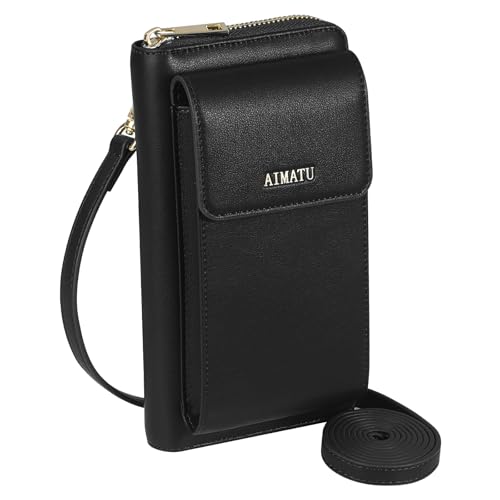 Small Cell Phone Purse Leather with Rfid Wallet Crossbody Bags for Women with Card Slots Adjustable Strap