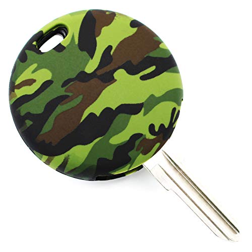 Finest-Folia Key Case SD for 3 Buttons Car Key Silicone Cover, camouflage - Image 2