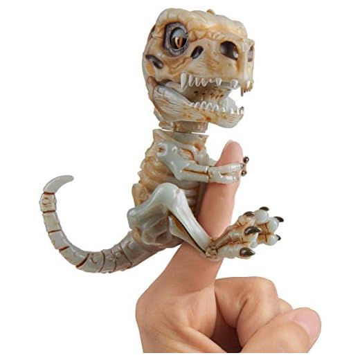 WowWee Untamed Skeleton T-Rex by Fingerlings – Doom (Ash) – Interactive Collectible Dinosaur