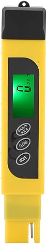 CiCiglow Probador digital de calidad del agua, medidor de prueba de calidad de agua LCD 3 en 1, medidor de pH de agua 0-4999PPM, bolígrafo portátil