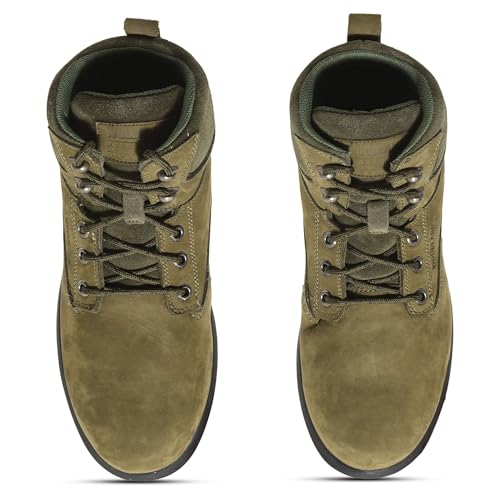 Image of Woodland Men Olive Green Shoes