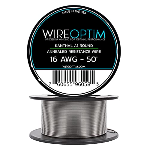 WIREOPTIM - 16 AWG - Kanthal A1 Resistance Wire - 50 Feet