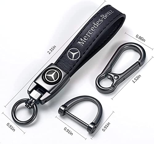 Sdshsm Genuine Leather Car Keychain For Mercedes Benz A C E S Class Series Glk Cla Gla Glc Gle Cls Slk Amg Series Key Ring For Men And Woean, Key Fob Car Accessories Family Present #TOP1
