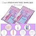 Disposable Nail Supplies Kits,Professional Manicure Press On Nail Tool Kit with Nail File,Adhesive Tabs,Nail Glue,Sticks, Prep Pads,Bags,Cards for Nail Business (140pcs20set-pink)