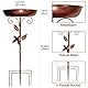 Zyluniy Winterfeste Vogeltränke (30.5cm/12in) - Premium Vogelbad Garten mit Ständer, Stabiles Wasserschale Garten für Vögel, Vogeltränke Ständer Winterfest & Rostfrei, Wassertränke für Vögel mit Stab