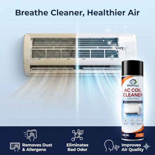 Image of AC Cleaning Foam 500ml | AC Foam Cleaner for Split & Window AC | AC Coil Cleaner Spray for Deep Cleaning | Removes Dust, Mold & Odor | Antimicrobial Formula for Better Cooling