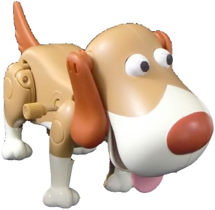 Choken Bako Peeing Dog Wind up Toy Tea Color