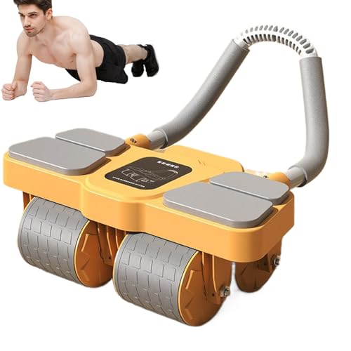 Roller abdominal: rueda de rebote automática, herramienta central con soporte de codo | Entrenador de entrenamiento en el hogar, resistencia a la aptitud física, Shaper abdominal portátil, máquina de