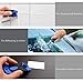 Putty Knife with 15 Plastic and 15 Metal Razor for Glass Stovetops Cooktop Ceramic Metal Tape Paint Glue Stickers Removal Tool Window Spatula Decal Quickly Remover without Scratch
