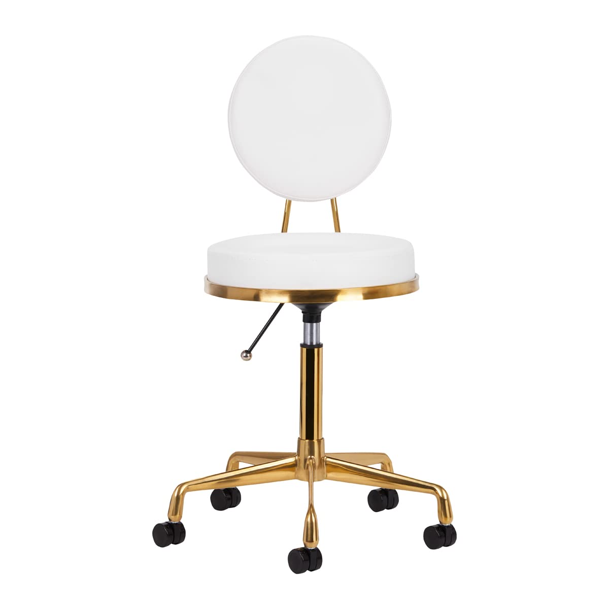 ACTIVESHOP Sgabello cosmetico a rotelle H5 oro bianco
