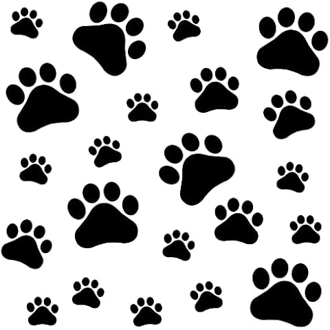 VintageBee - Adhesivo decorativo para pared, diseño de huellas de perro Cover