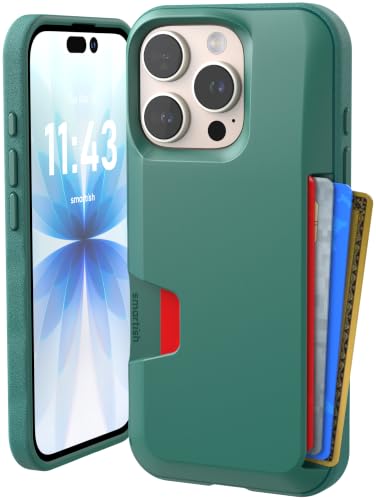 Smartish iPhone 16 Pro Wallet Case - Wallet Slayer Vol. 1 [Slim + Protective] Credit Card Holder - Drop Tested Hidden Credit Card Slot Cover for Apple iPhone 16 Pro - So Jaded