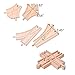 Ioffersuper 10 Pieces Wooden Train Track Set, Curved Switch Track and Cross Track Compatible with All Major Brands