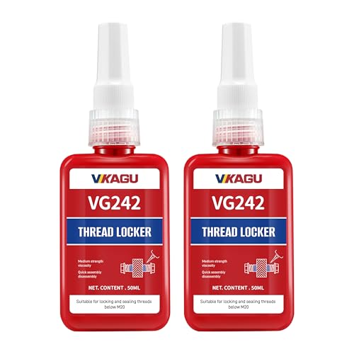 Image of VIKAGU 242 Blue Medium Strength Removable Thread Locker - Thread Glue for Screws -Anaerobic Blue Locktight - Thread Lock for Metal Bolts,Nuts -3.38Oz /50ml 2 pc Avoid Frequent Restocking