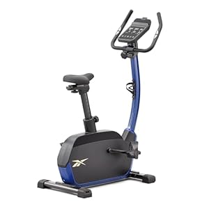 Reebok FR30 Upright Exercise Bike for Home Use Stationary Bike Fitness Equipment Cardio Machine with LED Touchscreen, Tablet Holder, Bluetooth, Kinomap Zwift Apps, 32 Quiet Magnetic Resistance Levels