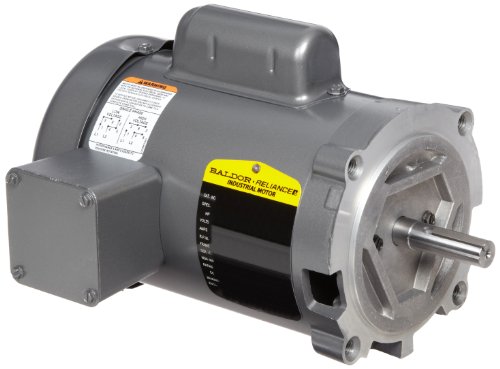 Baldor KL1200 General Purpose AC Motor, Single Phase, 56C Frame, Open Enclosure, 17/100Hp Output, 1725rpm, 60Hz, 115/230V Voltage