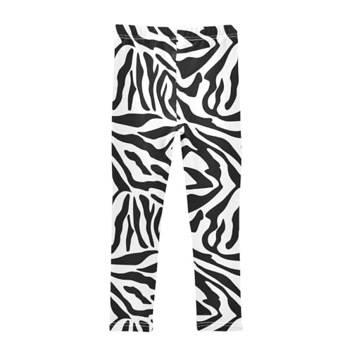 Zebra Skin Girls Casual Leggings for Kids Printed Long Pant Bottoms Stretch and Soft2