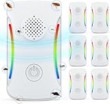 Upgraded 6 Packs Ultrasonic Pest Repeller, Electronic Pest Repellent Plug in Indoor for Insect Roach Rodent Bug Mosquito Mice Spider Ant Mouse Repellent for Home Kitchen Office Warehouse