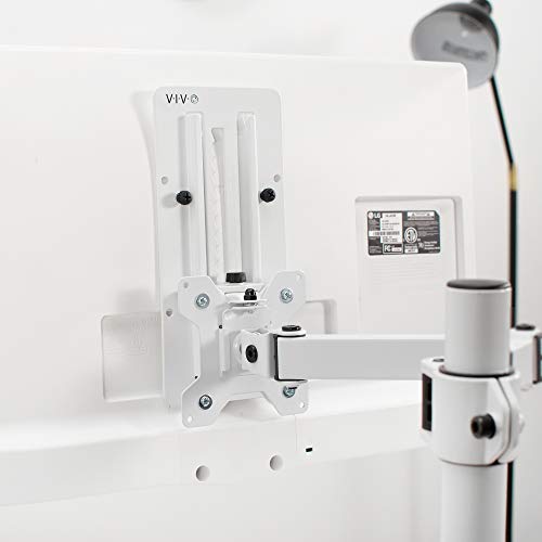 Image of VIVO Height Adjustable VESA Adapter for Single 13 to 27 inch Monitor, Accessory Bracket Kit for Individual Screen, White, STAND-VAD3W