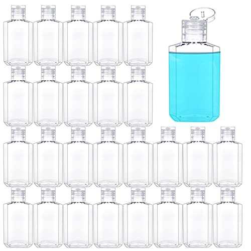 40 Pack 2 Oz Plastic Refillable Bottles with Flip Cap, Travel Size Bottles, Reusable Containers for Business Trip, Outdoor Camping