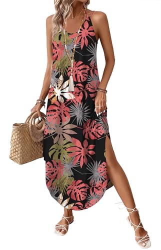 Image of WIHOLL Summer Dresses for Women 2026 Maxi Dress Boho Halter Dress Sundresses Beach Vacation Clothes Travel Outfits
