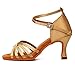 HROYL Scarpe da Ballo Latino Americano Donna/Bambina Latino Professionali Salsa Scarpe Ballo da Sala,213-Beige-7, EU 38.5