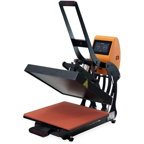 Ricoma Auto Open Heat Press, 15x15 Heat Press Machine for T-Shirts, Hoodies, Bags, and More
