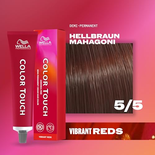 Coloration Color Touch Vibrant Reds 55 Châtain Acajou Wella 60ml - vue 3
