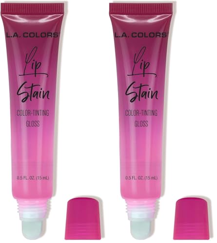 Image of L.A. COLORS Lip Stain Color Tinting Gloss, Raspberry Rush CLG437 (Pack of 2)