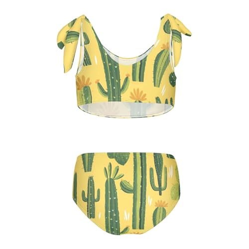 Different Cactus Girls Two Piece Kids Bikini Set Scoop Neck Swimsuits Swimwear Adjustable Shoulder Strap2
